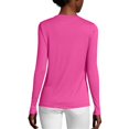 thumbnail image 2 of Hanes Womens Sport Cool DRI Performance Long-Sleeve T-Shirt, M, Wow Pink, 2 of 2