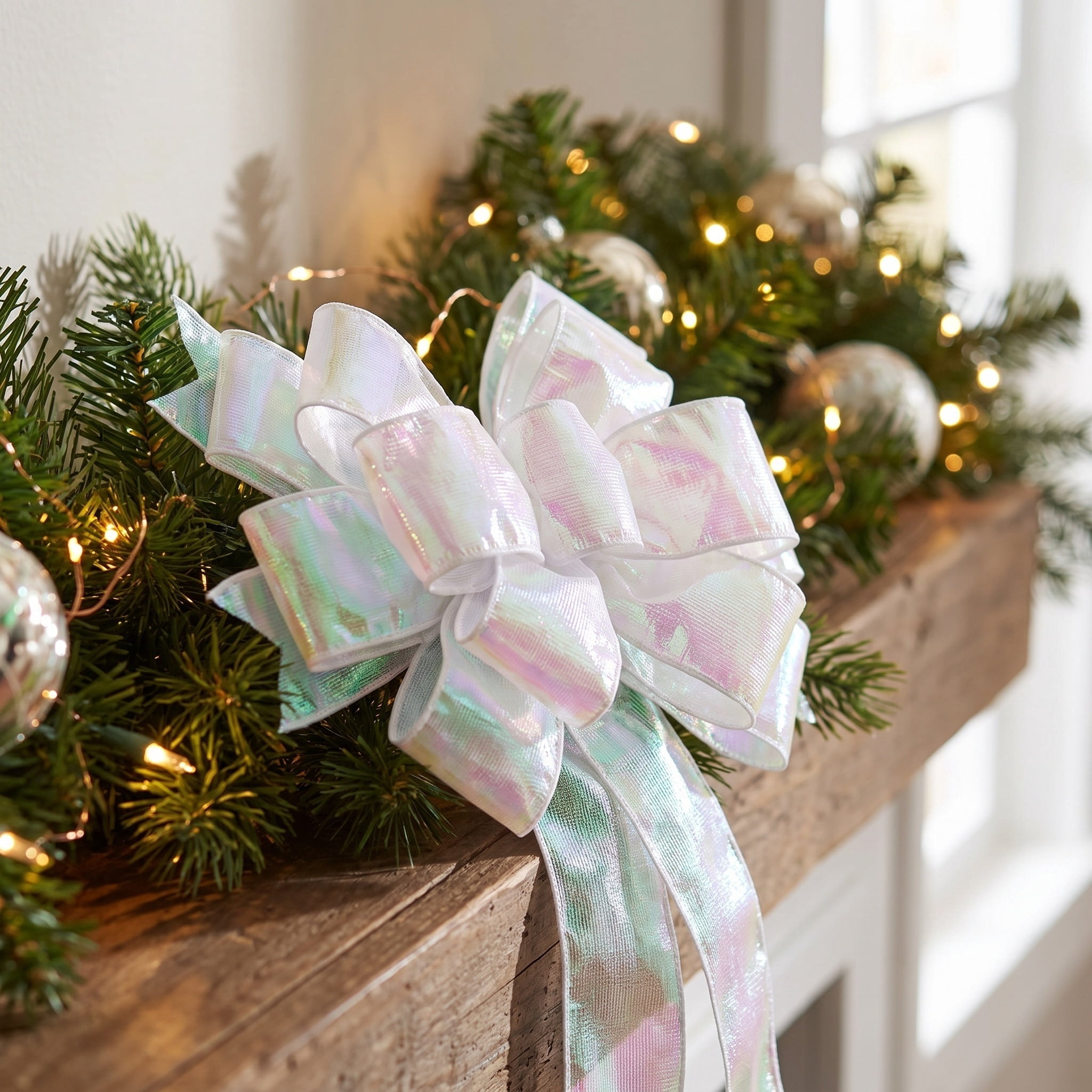 Iridescent Decorative Christmas Bow, 31", by Holiday Time