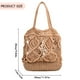 thumbnail image 3 of Bolsa De Hombro Bolso de mano para mujer, bolso de mano de verano de paja calado, bolso de mano grande tejido para playa (caqui) Likrtyny Para Estrenar, 3 of 3