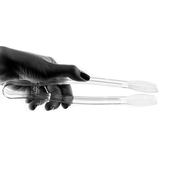 [3 PACK] 12 inch Heavy Duty Clear Serving Tongs Plastic Disposable