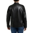 thumbnail image 2 of X RAY Jeans Mens Shiny PU Jacket with Faux Suede Detailing with Faux Shearling Lining, Black/Black, M, 2 of 9