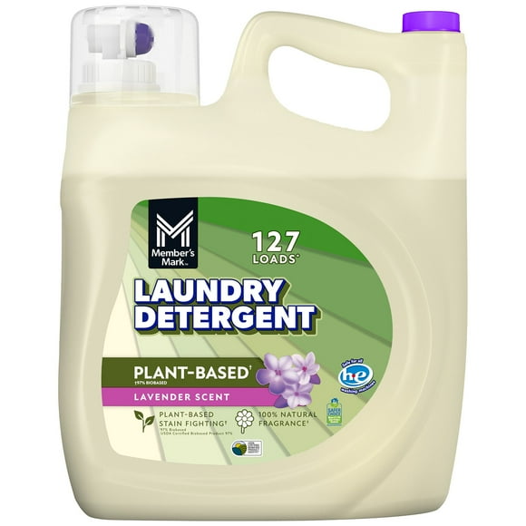 Member's Mark Plant Based Liquid Laundry Detergent, Lavender, 127 loads, 196 fl. oz.