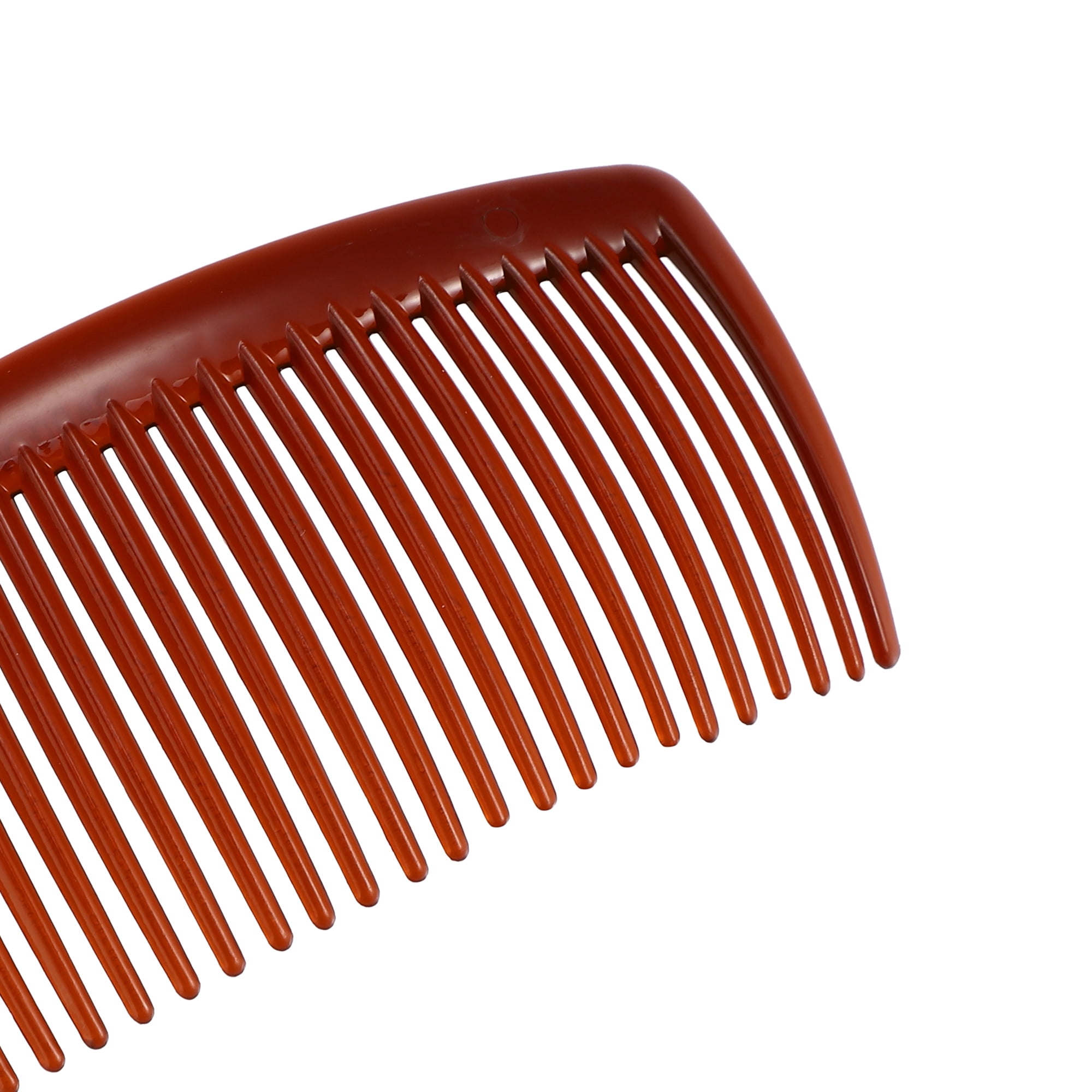 Unique Bargains Classic Side Clip Hair Comb Teeth Hair Combs Hair Clip Comb Plastic Brown