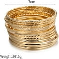 thumbnail image 3 of DESIGNICE Bangle Bracelets for Women – 12-Piece Stackable Boho Indian Style Bangles – Gold Plated Jewelry for Elegant and Sexy Looks, 3 of 4