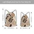 thumbnail image 4 of XMXT Waterproof Gym Bag, Old Newspaper Hand Drawn Drawstring Backpack for Men, m Brown, 4 of 8
