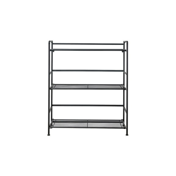 Advantus FlipShelf 3-Shelf Steel Rack 30.5" x 26.75" x 12" Black (38703)