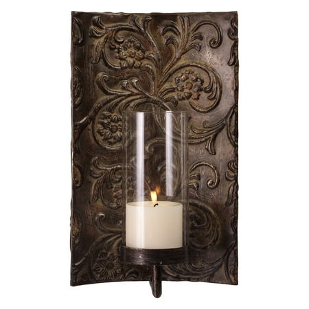Galicia Embossed Candle Wall Sconce