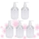 thumbnail image 3 of 5 botellas de gel de ducha de 350 ml, útiles para artículos de aseo, rellenables, para champú y líquido, para el baño (blancas)., 3 of 6