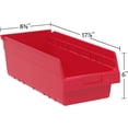 thumbnail image 4 of Akro-Mils 30088 Plastic Nesting ShelfMax Storage Bin Box, (18-Inch x 8-Inch x 6-Inch), Blue, (8-Pack), 4 of 6