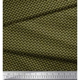thumbnail image 2 of Soimoi Crepe Silk Fabric Leaves & Stripe Print Fabric by The Yard 42 Inch Wide, 2 of 3