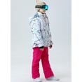 thumbnail image 4 of SEARIPE Girl's Winter Skisuit Set, Winter Thicken Warm Hooded Ski Jacket Bib Pants Set Windproof Waterproof Rose Red US4, 4 of 9
