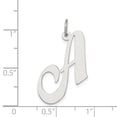 thumbnail image 4 of 925 Sterling Silver Dainty Letter A Initial Name Monogram Necklace Charm Pendant, 4 of 8
