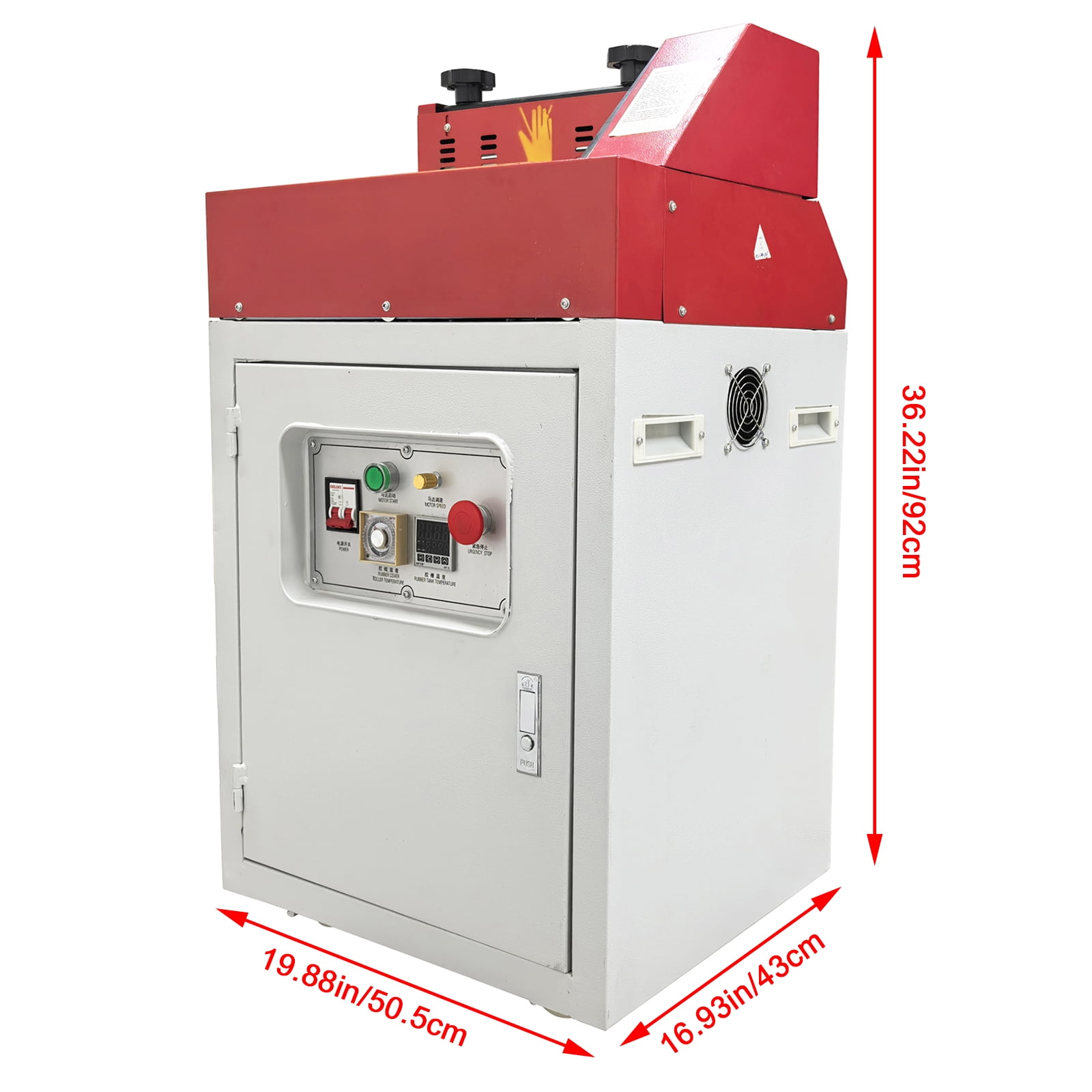 11.8IN Hot Melt Glue Coating Machine Stand Type Hot Cementing Without Plug 220V