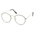 thumbnail image 1 of grinderPUNCH Vintage Inspired Round Gold Metal Frame Clear Lens Glasses, 1 of 5