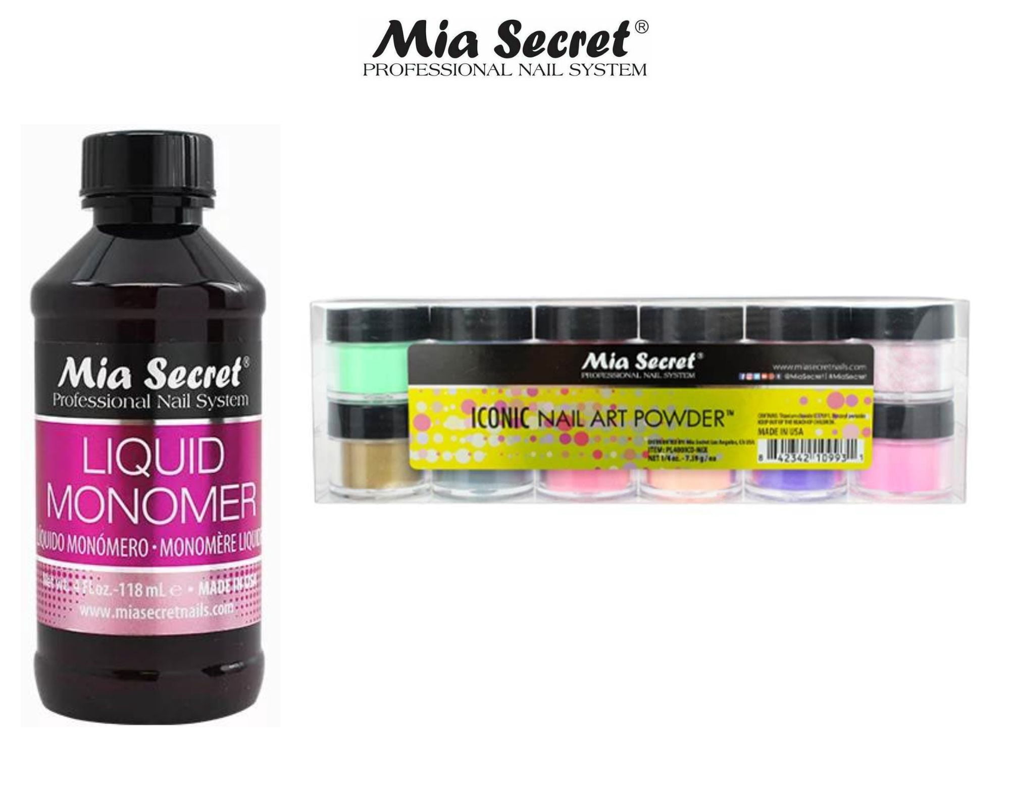 Mia Secret - Monomer 4 oz + Iconic 12 Colors Set