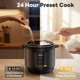 thumbnail image 2 of JONPONY 16-in-1 Electric Pressure Cooker 6 Quart Stainless Steel Multi Cooker for Rice, Steamer, Yogurt Maker, Slow Cook, Saute, Meat Stew, Cake, Multigrain, Black, 2 of 6