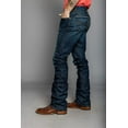 thumbnail image 6 of Kimes Ranch Men's Roger Dark Wash Stretch Slim Bootcut Jeans Blue 33W x 36L  US, 6 of 8