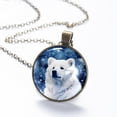 thumbnail image 6 of Galaxy Polar Bear Necklace Personalized Custom Photo Round Pendant Adjustable Stainless Steel Necklaces with Gift Box for Men Women Mothers Valentine's Jewelry Gift, 6 of 6