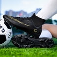 thumbnail image 5 of Soccer Cleats Mens Football Cleats Professional Soccer Shoes High-Tops Non-Slip Spikes for Big Boys Wide Training Sneaker, 5 of 8