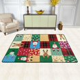 thumbnail image 2 of SKYSONIC Merry Christmas Non-Slip Area Rug, Santa Snowman Deer Floor Carpet Comfort Floor Mats Decor for Indoor Front Porch Living Room Bedroom Kitchen, 36"x24", 2 of 5