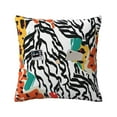 thumbnail image 2 of LNWH Abstract Leopard Zebra Ethnic Print Throw Pillow Covers, Square Soft Linen Decorative Pillow Cases, 16"x16" Inch, 2 of 8