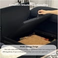 thumbnail image 6 of Black Velvet 2-Seater Loveseat Sofa with Hidden Storage, Compact Space-Saving Couch for Small Apartment, Studio Living, Modern Plush 79-Inch Compact Sofa, 6 of 9