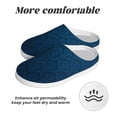 thumbnail image 6 of Lsque Dark Blue Pattern Womens Comfort Cotton on Scuff With Memory Foam and Anti-skid Sole Slipper-42/43, 6 of 7