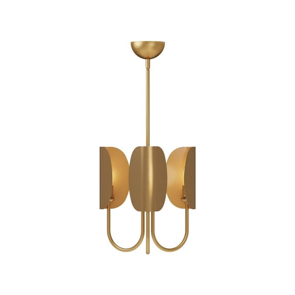 CH450715AG-Alora Lighting-Seno - 3 Light Chandelier-14.25 Inches Tall and 15 Inches Wide-Aged Gold Finish-Aged Gold Shade Color