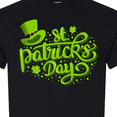 thumbnail image 4 of Inktastic St. Patrick's Day Hand Lettering with Green Top Hat T-Shirt, 4 of 5