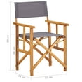 thumbnail image 4 of vidaXL Director's Chairs Solid Acacia Wood, 4 of 5