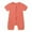 Orange, variant on DxhmoneyHX Toddler Boys Girls Clothes Short Sleeve Zipper Romper for Infant Baby Cotton Footed Pajamas Jumpsuit Summer Onesies Bodysuit