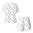 thumbnail image 5 of Naloa Hand Drawn Turtle Women's Short-Sleeved Pajama Set, Loungewear, Summer pajamas, Breathable Cozy - 3X-Large, 5 of 9