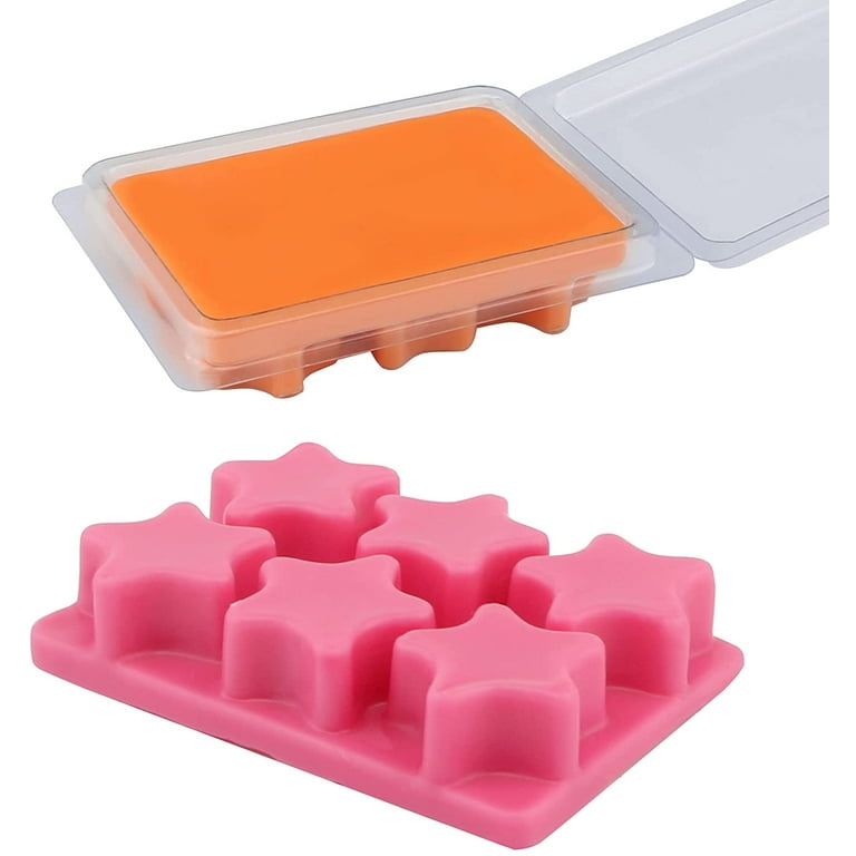 MILIVIXAY 100 Packs 8 Cavity Cubes Clamshells- Wax Melt Containers for  Tarts- Clear Empty Plastic Wax Melt Molds.
