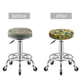 thumbnail image 5 of Round Bar Stool Seat Covers, Retro Boho Elephants Elastic Round Chair Cover Stool Seat Slipcover Bar Stool Cushions Round Pad for 12-14 inch, 5 of 7