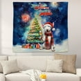 thumbnail image 2 of Merry Christmas and Happy New Year Santa Bull Terrier Holiday Xmas Winter 2025 Tapestry Bully Dog Lovers Gifts Idea Wall Hanging Backdrop Home Decor - 00024, 2 of 5