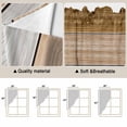 thumbnail image 5 of Brown Wood Grain Swag Valances for Windows, Kitchen Window Curtains Over Sink, Country Retro Wooden Plank Farmhouse Window Treatment Curtains for Living Room/Bedroom Curtains 2 Panel Sets 36"x45", 5 of 8
