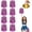 Colorful+Pink, variant on 8 Pcs Cheerleading poms,pom poms Cheerleading with Finger for Rooters Cheering Squad Team Spirit Sports (Colorful+Gold)