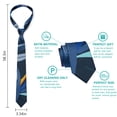 thumbnail image 6 of Hawaiian Floral Necktie - Vibrant Tropical Plant Print, Satin Fabric, Wrinkle-Free, 58.3" Length, Ideal for Summer Weddings & Prom, 6 of 6