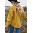 thumbnail image 3 of Women's Yellow Corduroy Button Pocket Shirt, 3 of 17