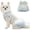 Blue, variant on HQREA Floral Dog Tutu Dresses for Small Dogs Summer Clothes Female Cute Puppy Vest with D-Ring Holiday Birthday Outfits Cat Skirt