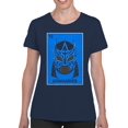 thumbnail image 2 of Officially Licensed Legends Of Lucha Libre Blue Luchador Mask Design Women's T-shirt, 2 of 3