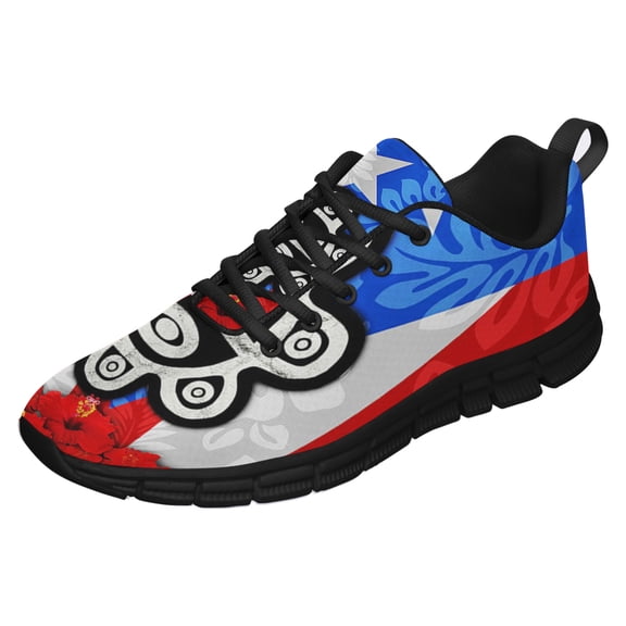 Sol Taino Puerto Rico Shoes for Men Women Running Shoes Lightweight Walking Sneakers Mesh Athletic Sport Shoes Black Size 3.5