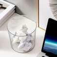 thumbnail image 5 of Qholemyo Clear Plastic Small Desktop Trash Can Countertop Trash Can For Office Dresser Indoor Bathroom Trash Can Office Waste Bin, 5 of 7