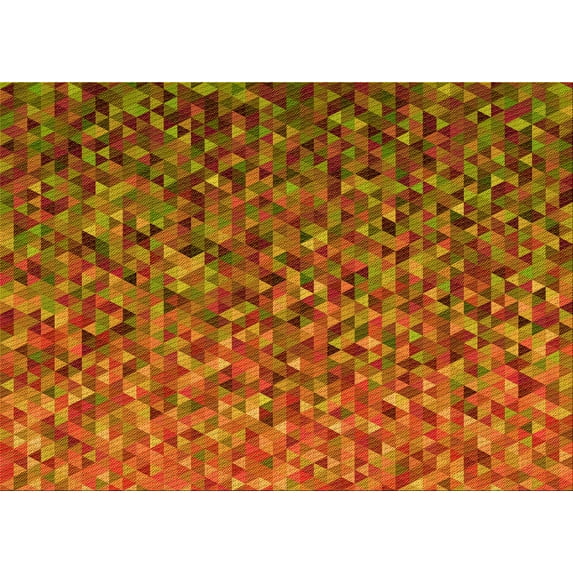 Ahgly Company Machine Washable Indoor Rectangle Transitional Red Area Rugs, 5' x 8'