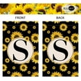 thumbnail image 5 of Monogram Letter S Garden Flag Summer Sunflower 12x18 Vertical Double Sided Spring Floral Outside Decorations Small Black Burlap Family Last Name Initial Yard Flag, 5 of 6