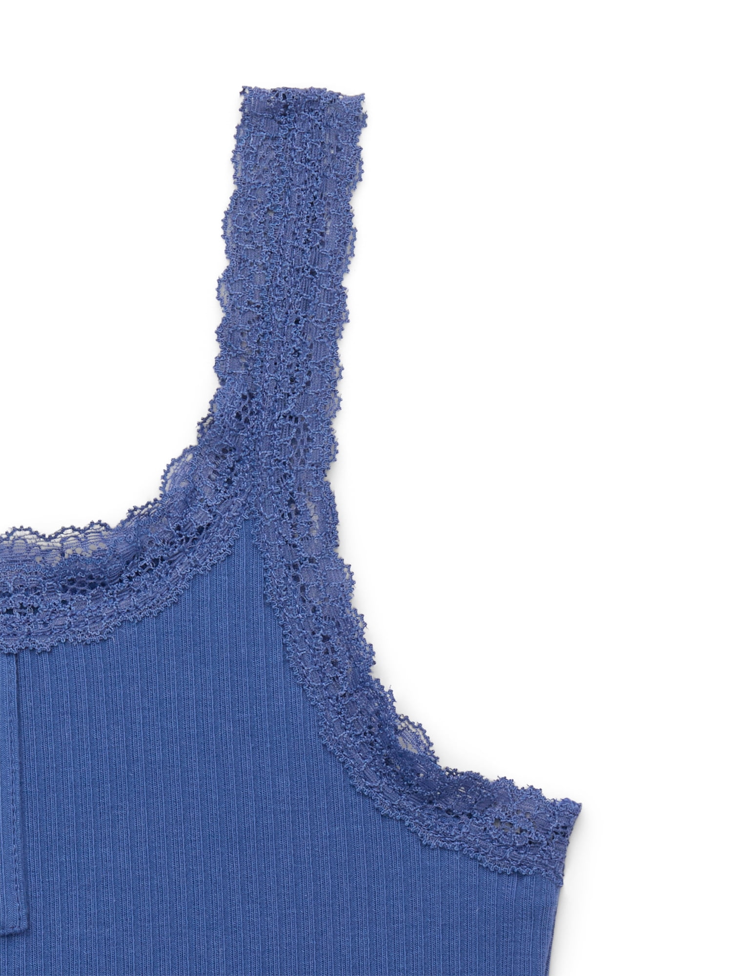 Wonder Nation Tween Girls Henley Tank Top with Lace Trim, Sizes 4-18