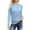 Light Blue, variant on Womens Pink Cable Knit Sweater - 100% Polyester Fall Winter Crew Neck Long Sleeve Soft Cozy Warm for Daily Casual Office Outfits,Size L