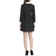thumbnail image 3 of Vestido de camisa de manga larga a cuadros con botones y cuello de punta para mujer S Negro, 3 of 5