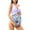 Purple, variant on Women Swimsuit Maternity One Piece Bathing Suit V-Neck Ruffled Back Tie Ruching