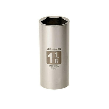 Craftsman 1-1/8 in. X 1/2 in. drive SAE 6 Point Deep Socket
